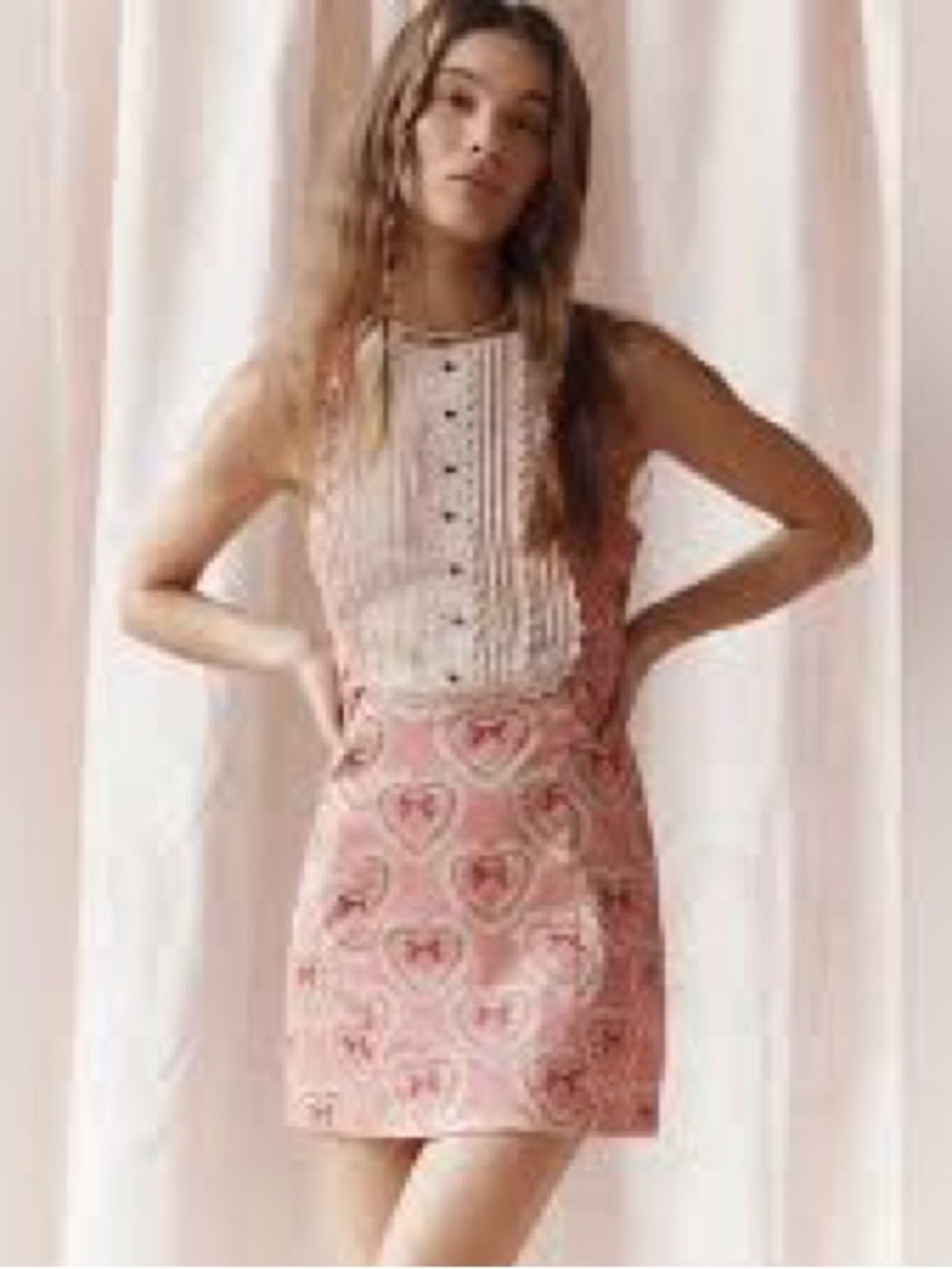 Urban Outfitters June Boatneck Bib Collar Mini Dress
